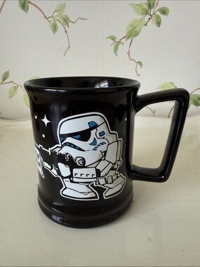 Stars Wars Pew Pew Stormtrooper Black Ceramic Coffee Mug - Disney